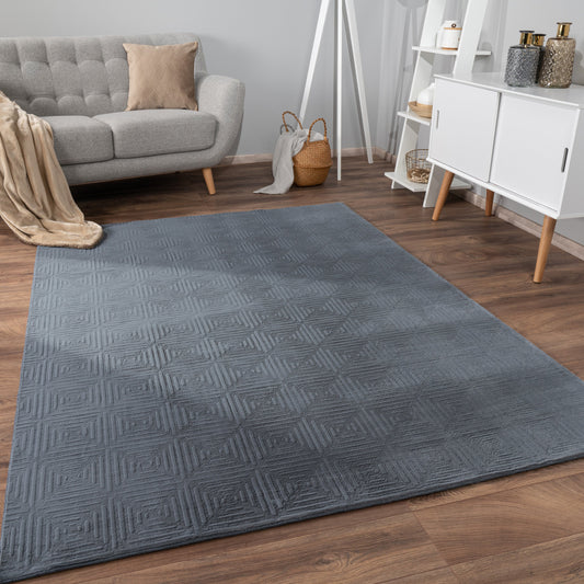Soft Washable Area Rug Aspen with High-Low Pattern-0
