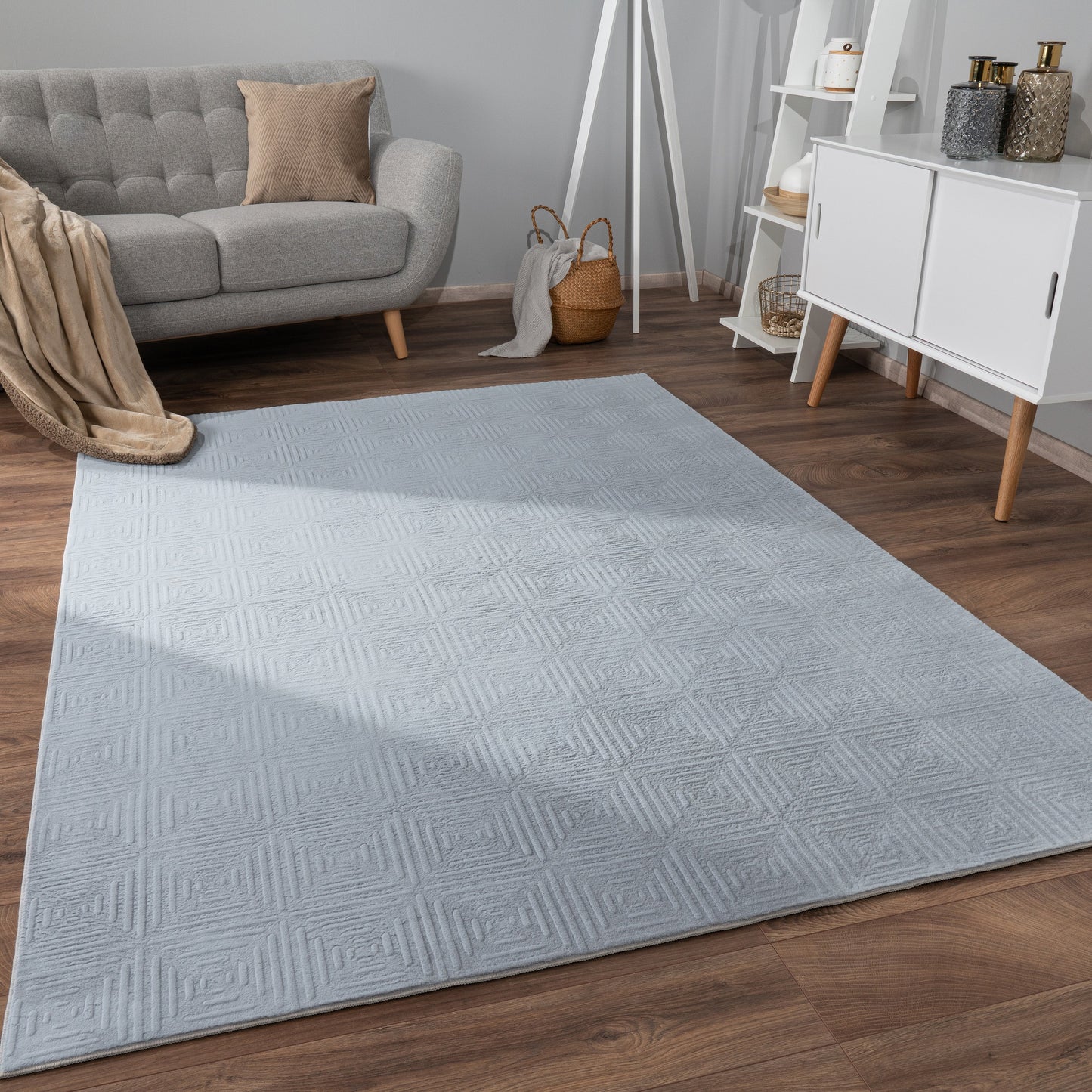 Soft Washable Area Rug Aspen with High-Low Pattern-6
