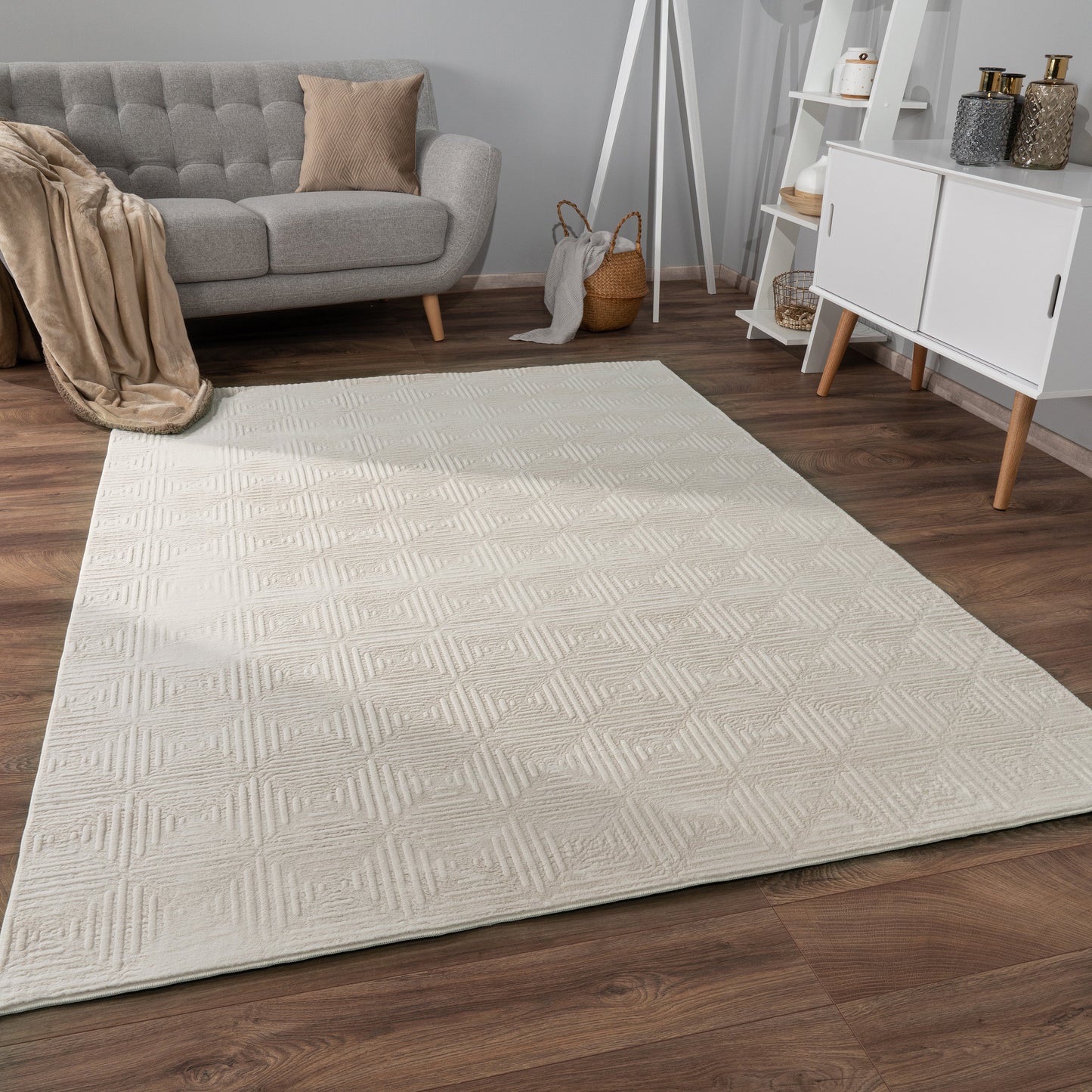 Soft Washable Area Rug Aspen with High-Low Pattern-4