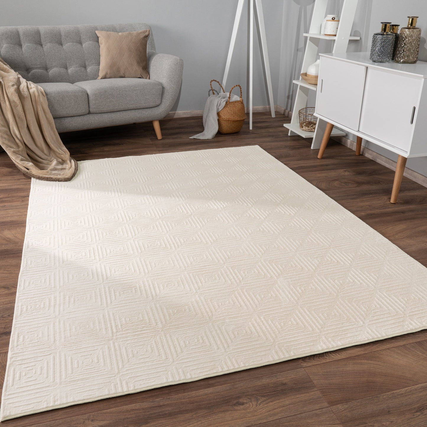 Soft Washable Area Rug Aspen with High-Low Pattern-5