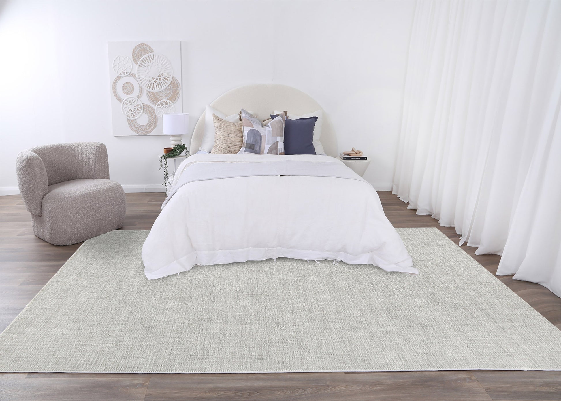Urban Linen Solid in Grey Rug-4