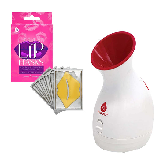 Pursonic Spa-Ready Skincare Bundle: Facial Steamer & Hydrating Lip Masks (Pack of 6)-0