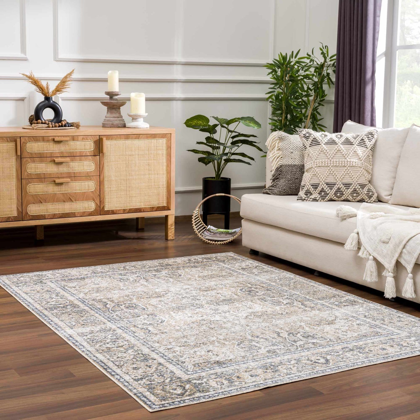 Arias Flat Pile Washable Rug-1