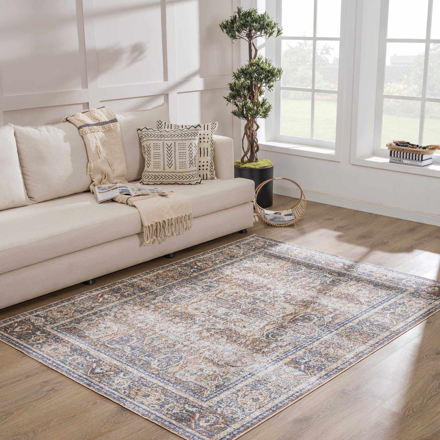 Arias Blue Boutique Washable Rug-0