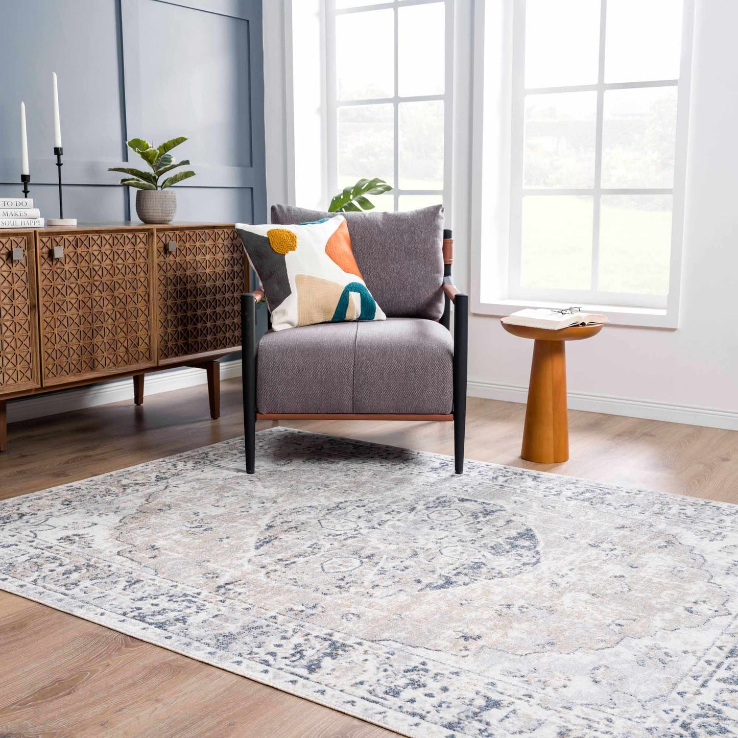 Rudo Flat Pile Washable Rug-5