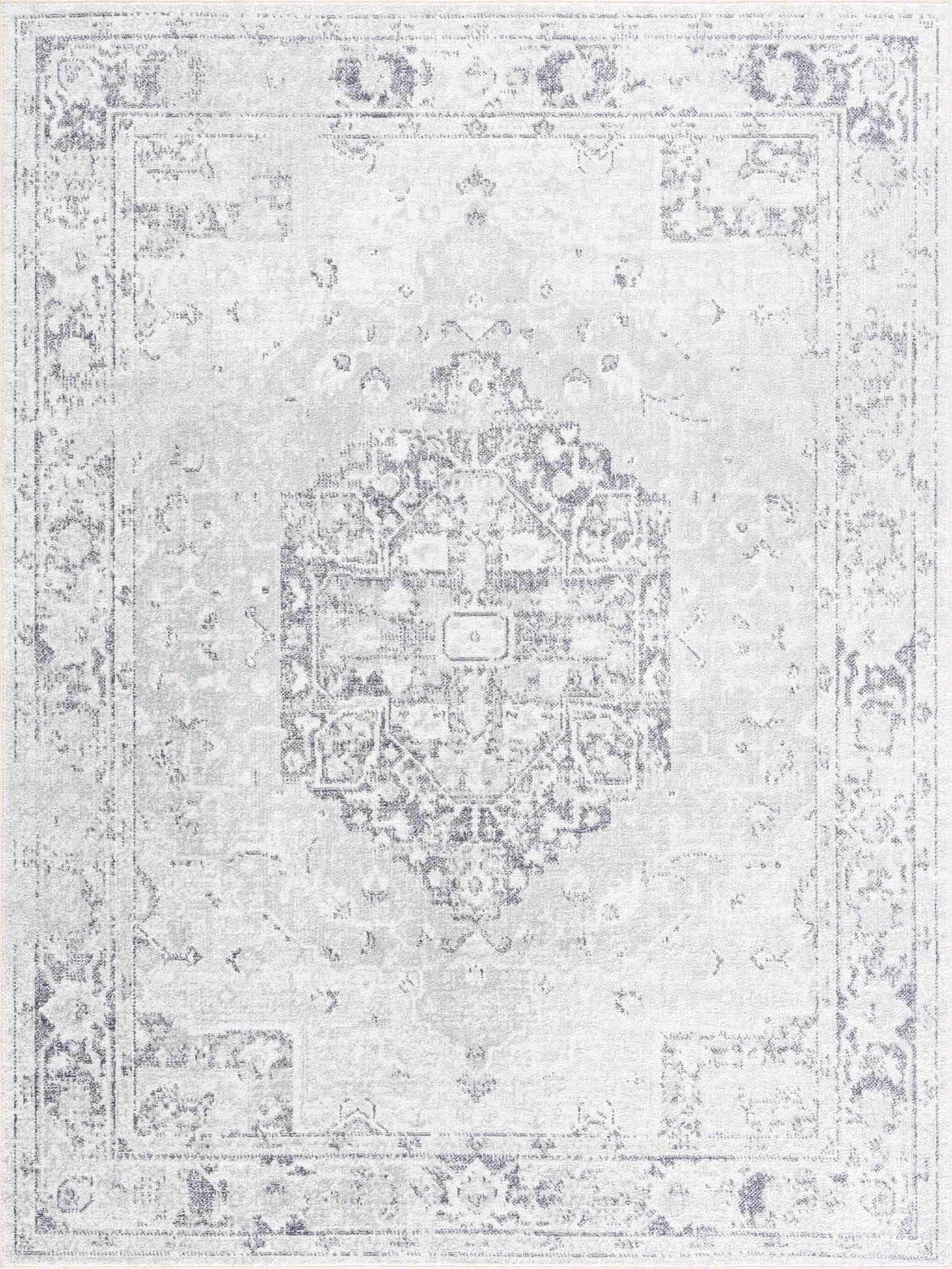 Akram Antrasit Flat Pile Washable Rug-1