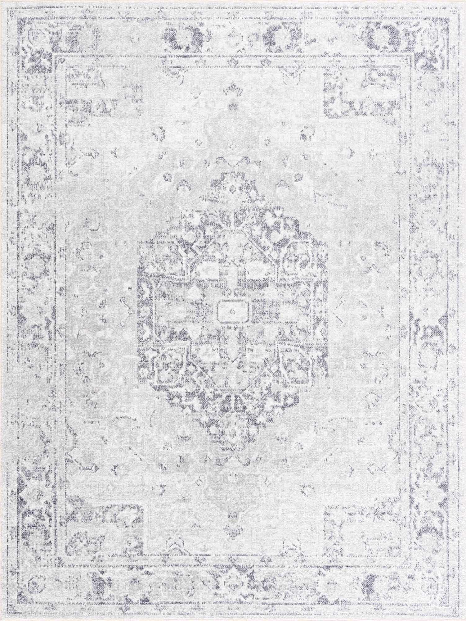 Akram Antrasit Flat Pile Washable Rug-1