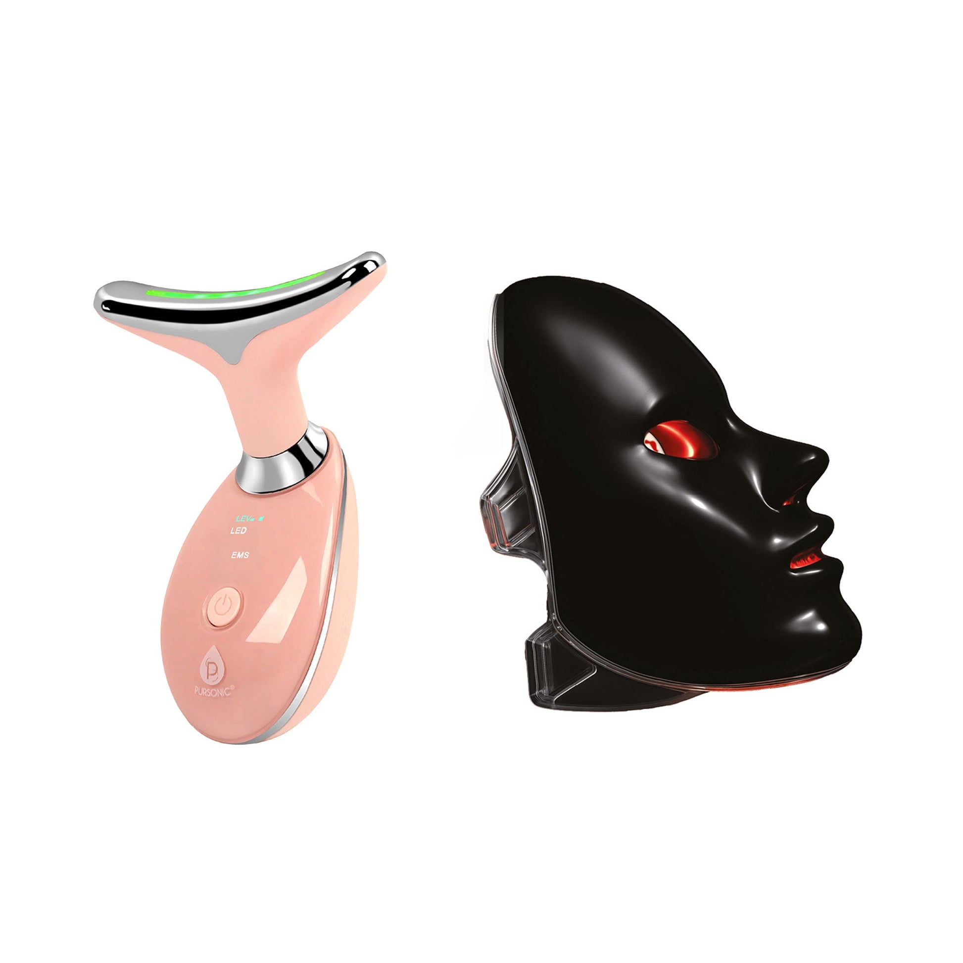 Pursonic 7-in-1 LED Light Therapy Face Mask & LED Light Sculpting Wand-0