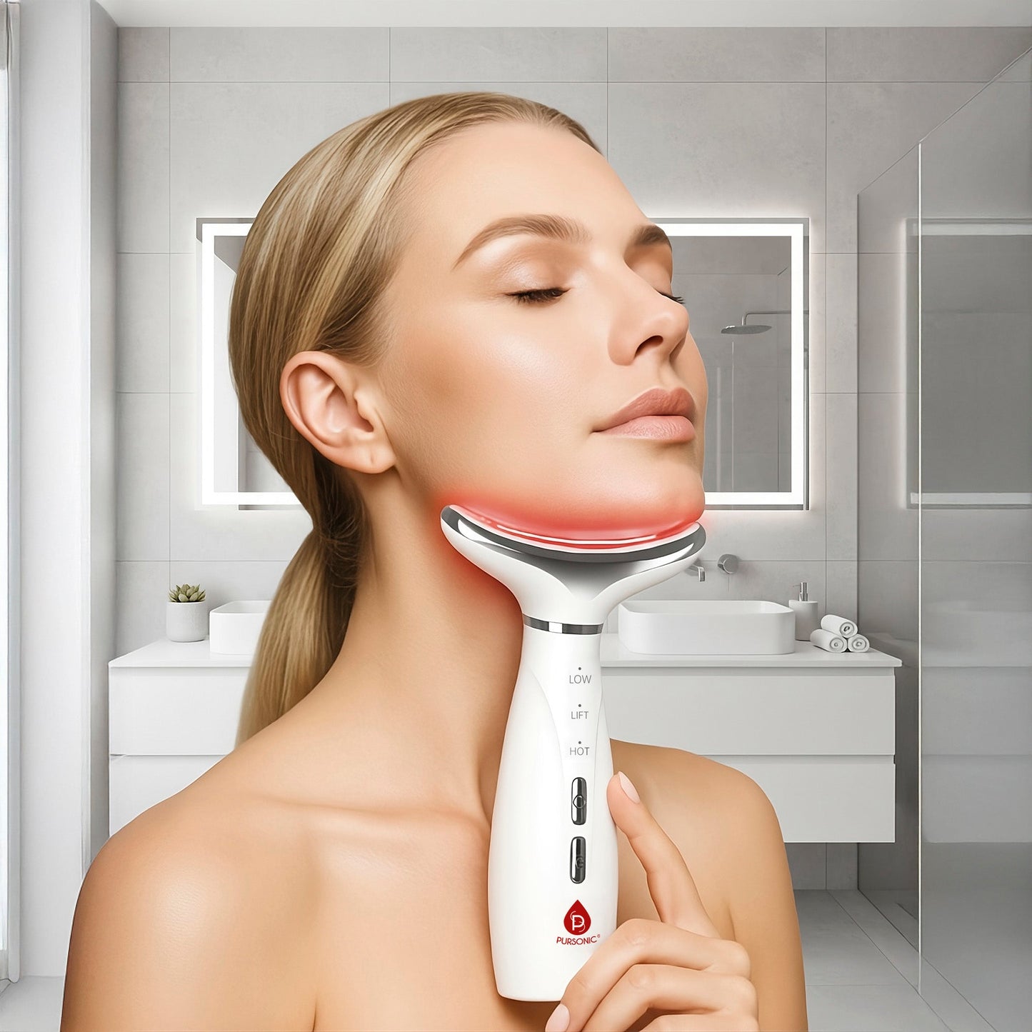 Pursonic 7-in-1 Facial Therapy Device & LED Light Therapy Mask Bundle-4