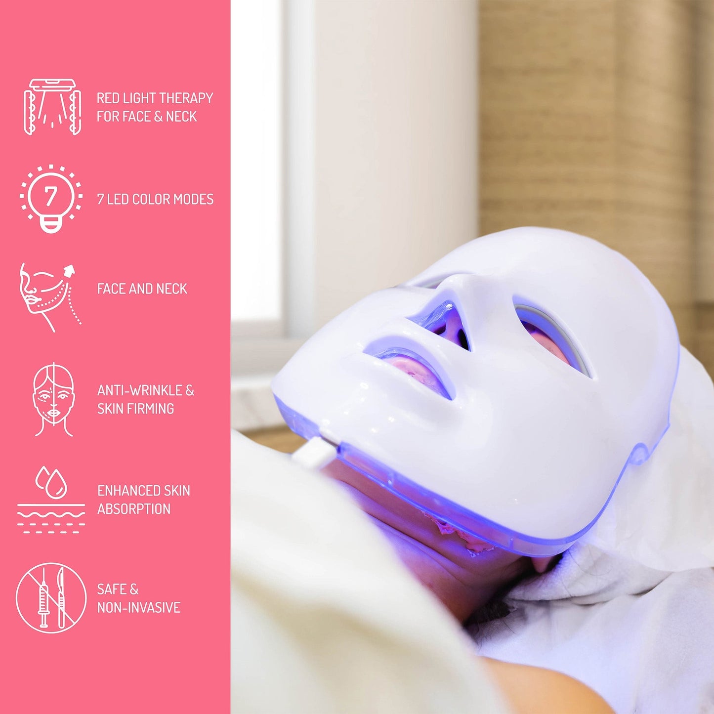 5-in-1 LED Roller Massager & 7-in-1 LED Face Mask
