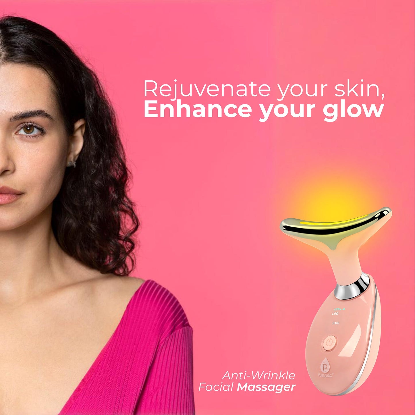 Pursonic 7-in-1 LED Therapy Mask, Sculpting Wand, and IPL Laser Hair Removal-3