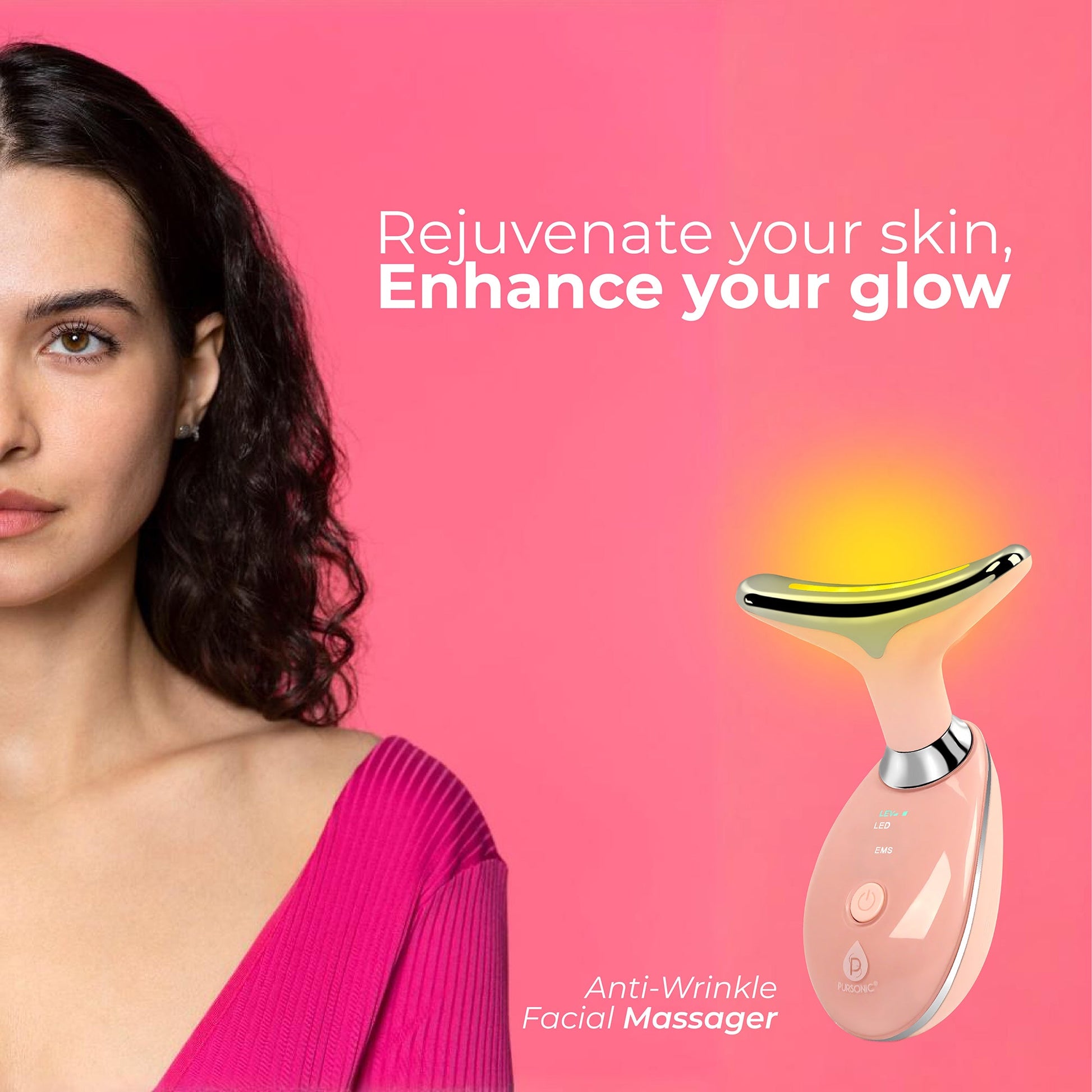 Pursonic 7-in-1 LED Therapy Mask, Sculpting Wand, and IPL Laser Hair Removal-3