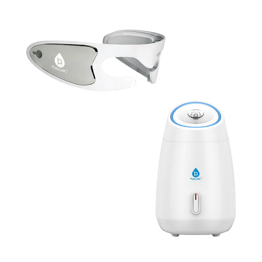 Pursonic Radiant Renewal Duo: Facial Steamer & Light Therapy Eye Mask-0