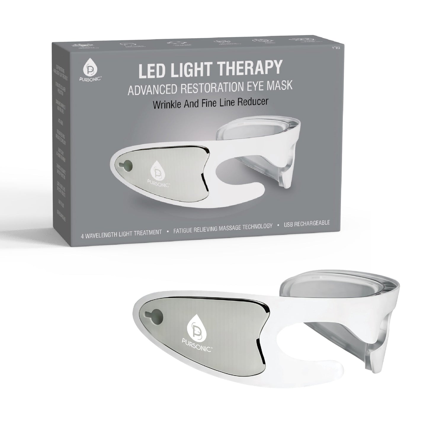Pursonic LED Light Therapy Advanced Restoration Eye Mask – Anti-Aging, Collagen-Boosting, At-Home Treatment-0