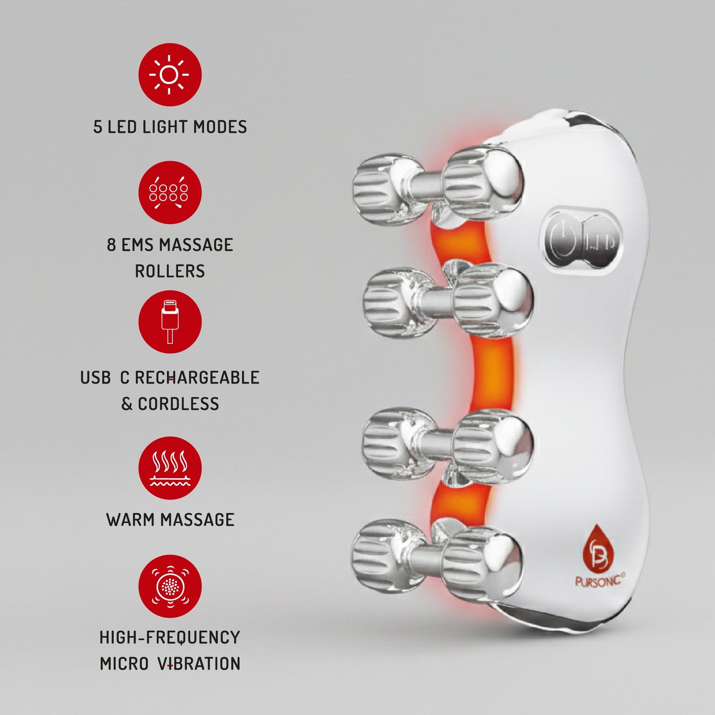 5-in-1 LED Roller Massager & 7-in-1 LED Face Mask