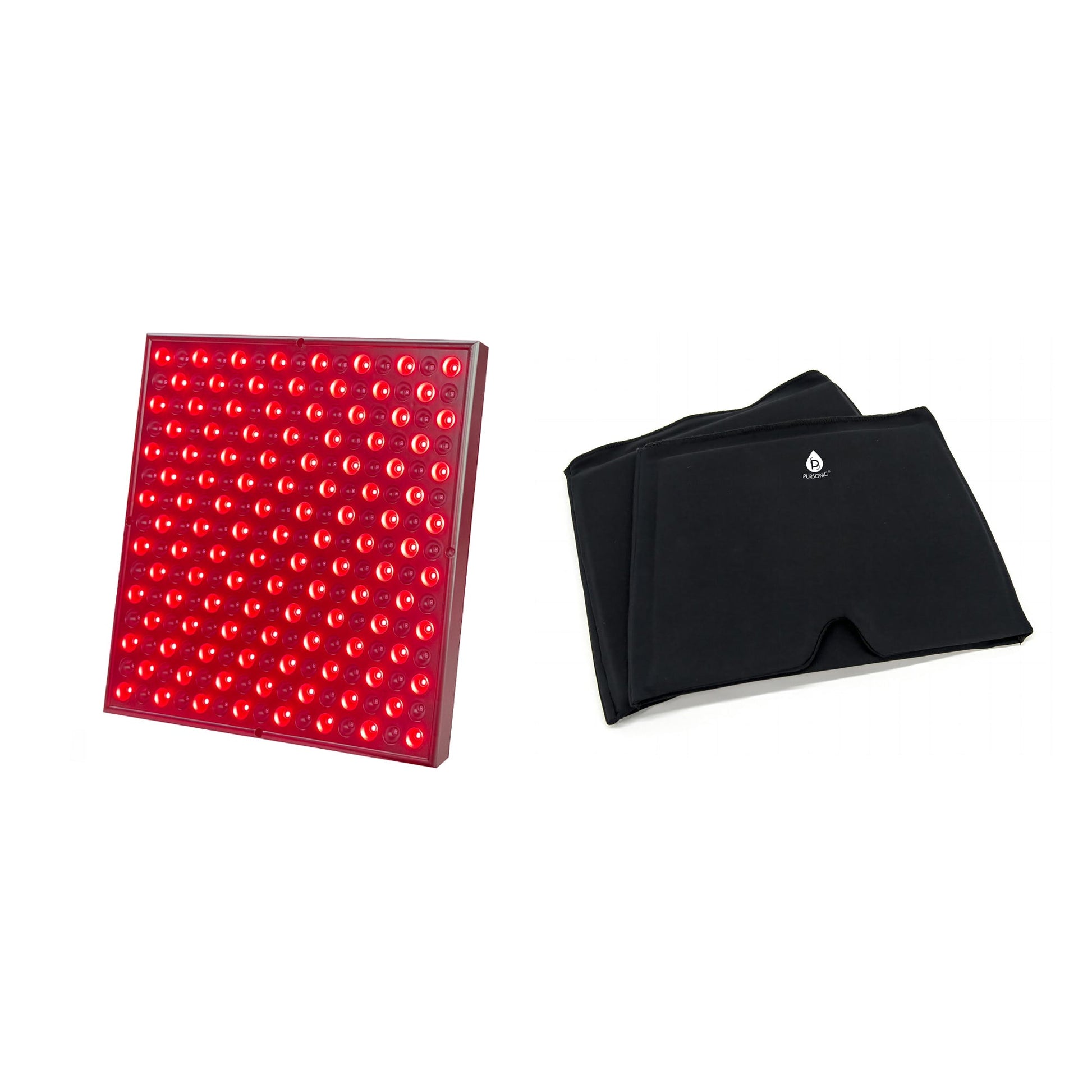 Pursonic LED Red Light Therapy Panel & Reusable Hot and Cold Gel Ice Head Wrap-0