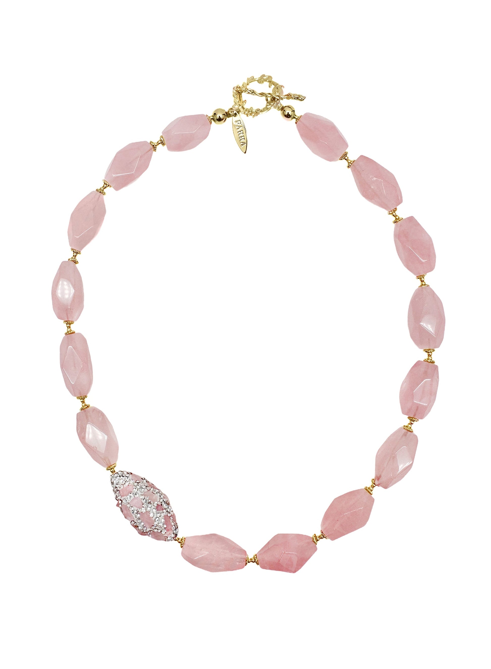 Rose Quartz Elegance Necklace LN010-1