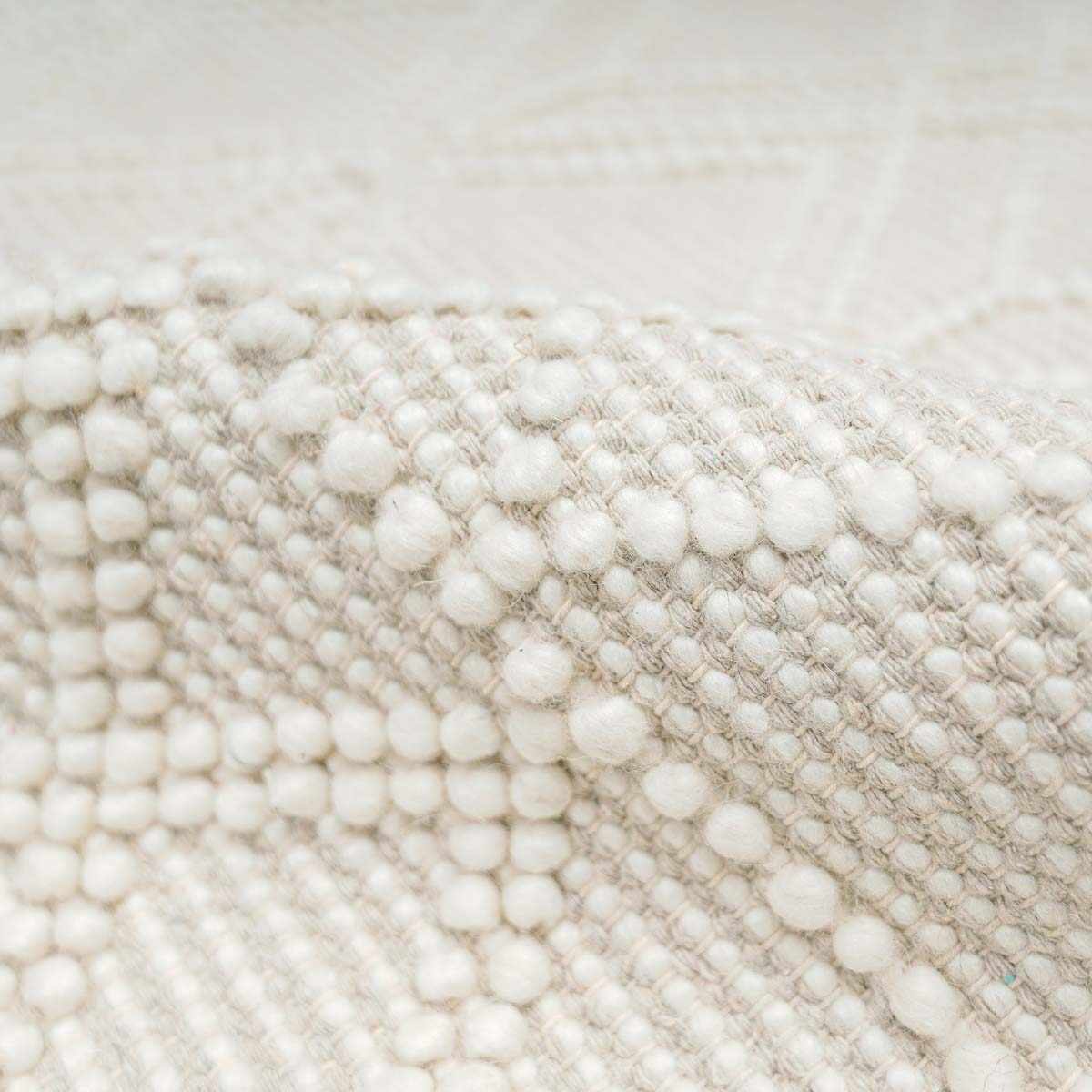 Ramsbury Beige Trellis Wool Rug-1