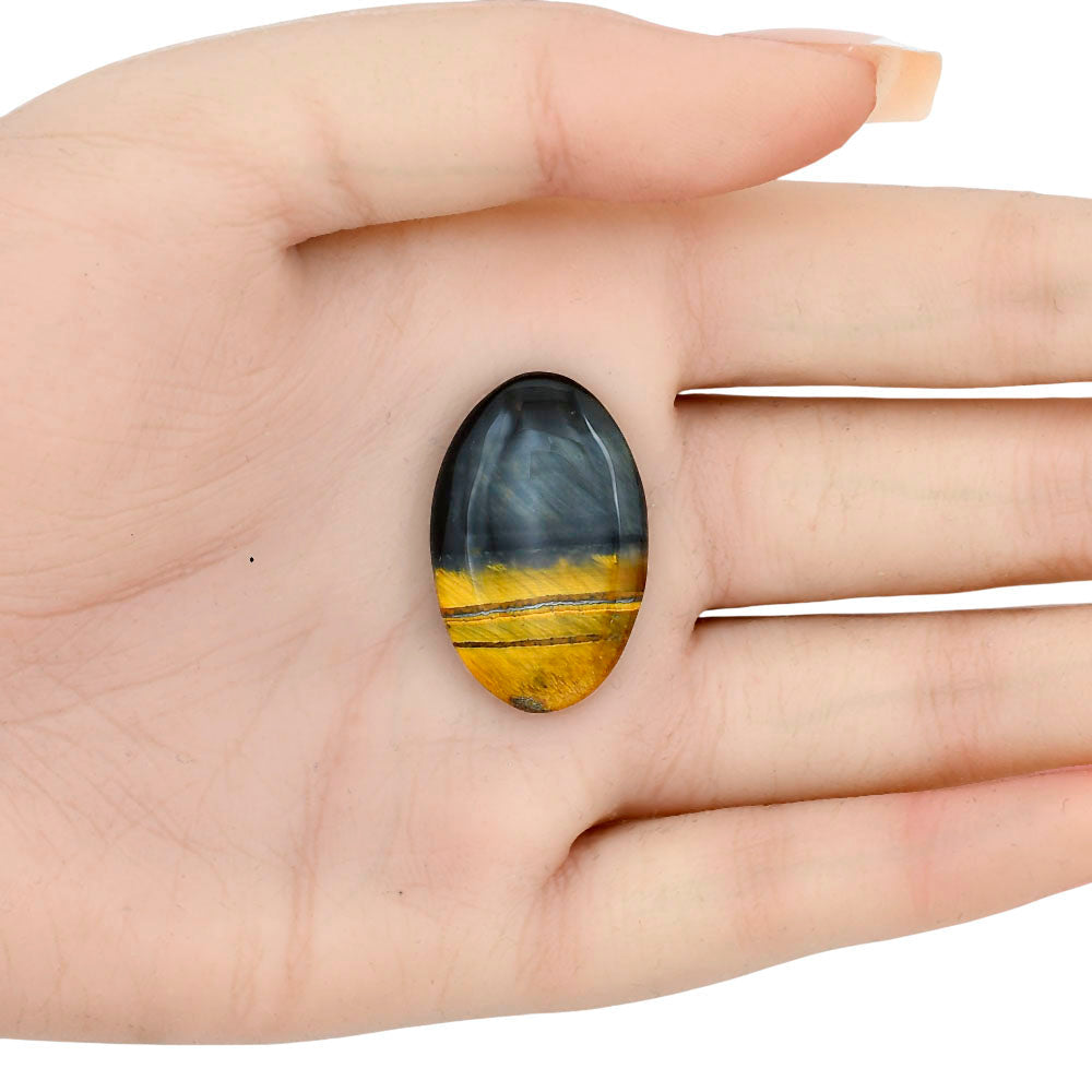 Blue Tiger Eye 29.7x19x5 mm Oval Gemstone LS01389-17-1