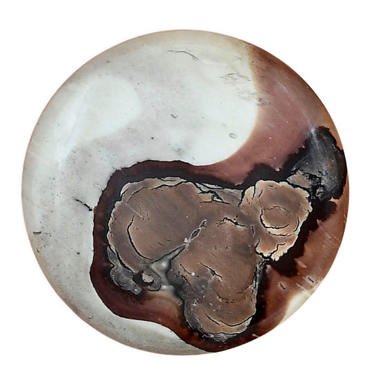 Coffee Bean Jasper 34x34x4.5 mm Round Gemstone LS01875-28-0