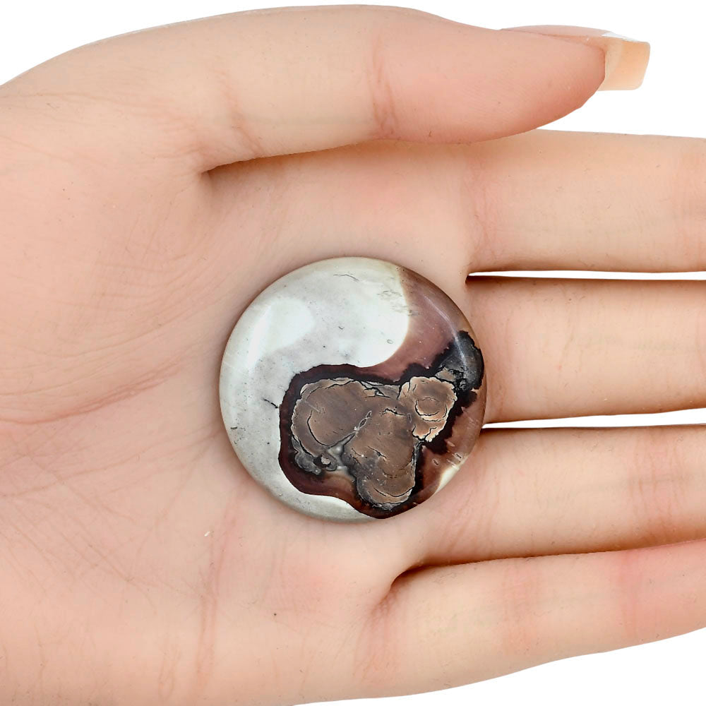 Coffee Bean Jasper 34x34x4.5 mm Round Gemstone LS01875-28-1