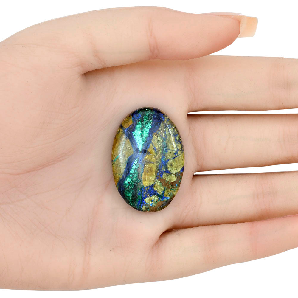 Azurite Chrysocolla 33.75x23.69x6.7 mm Oval Gemstone LS02453-37-1