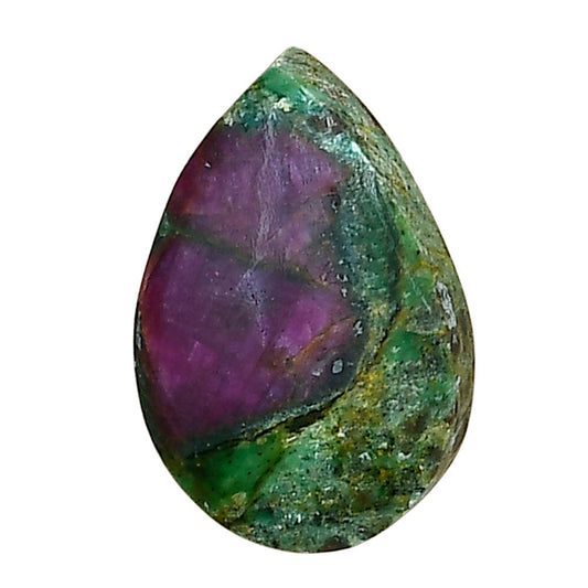 Ruby-In-Fuchsite 21.5x14.2x5.8 mm Pear Gemstone LS04015-68-0