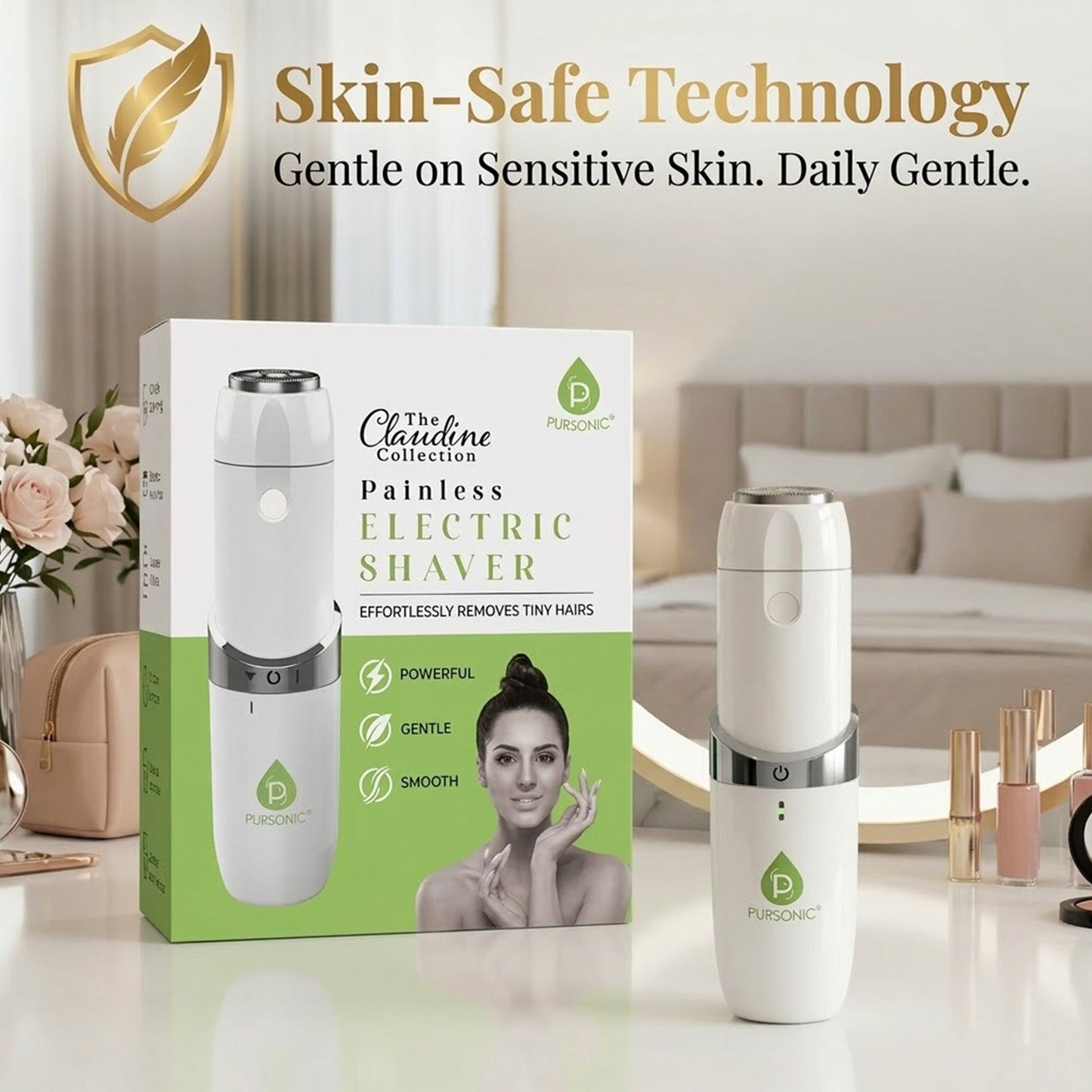 Pursonic Painless Electric Shaver – The Claudine Collection-1