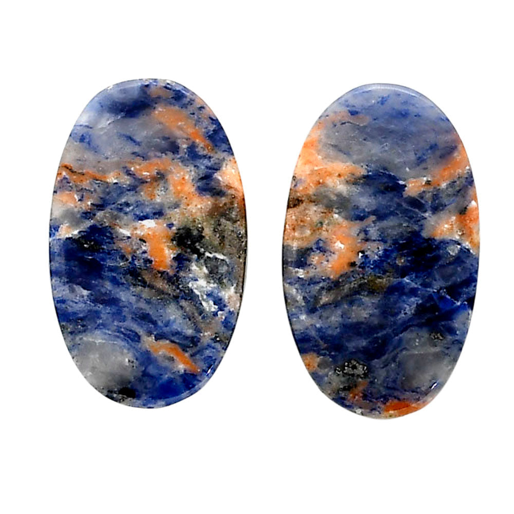 Sodalite Pair 14.5x24x4.3 mm Oval Shape Polished Gemstone LS26-04364-0