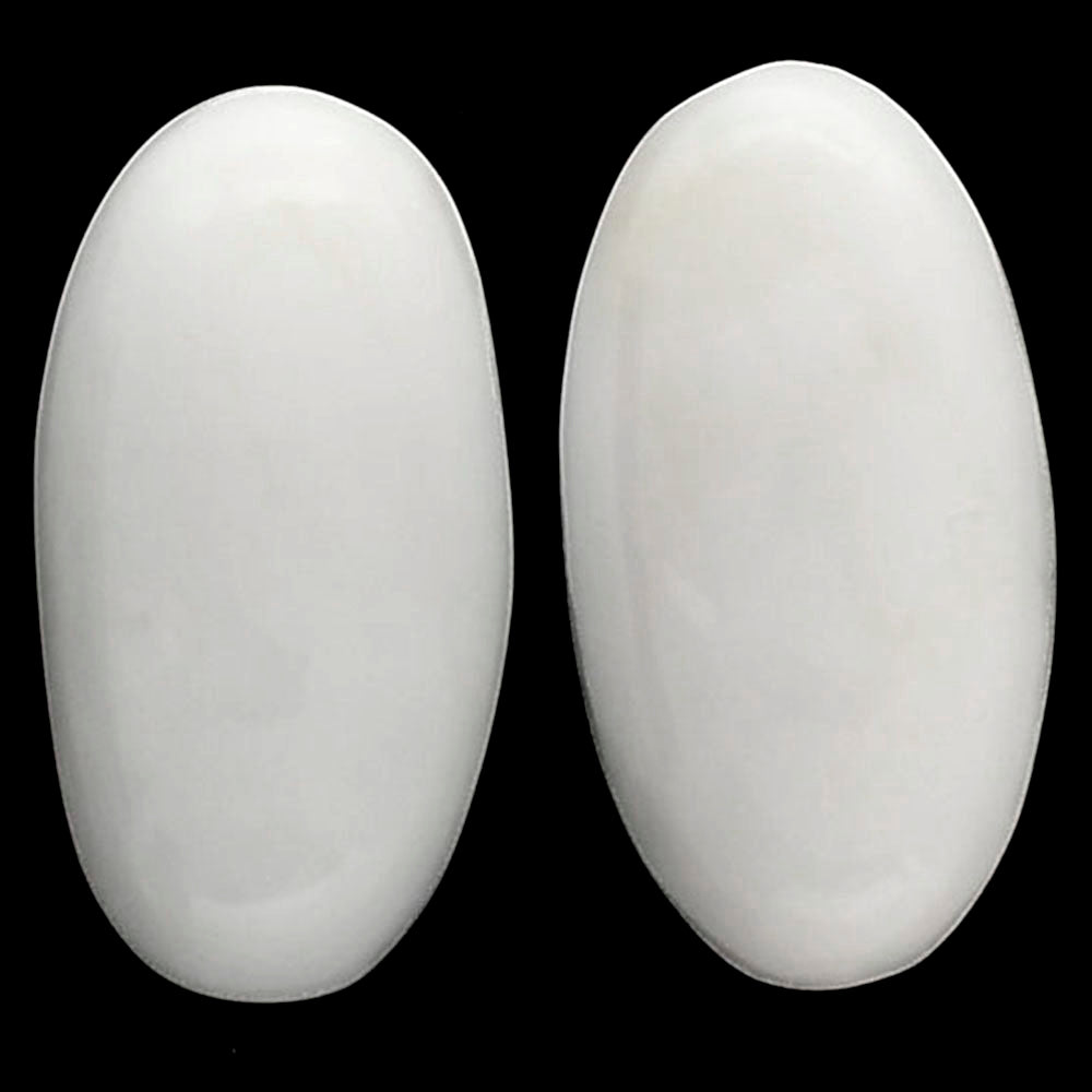 White Opal Pair 11x21x5.5 mm Oval Shape Polished Gemstone LS77-04859-0