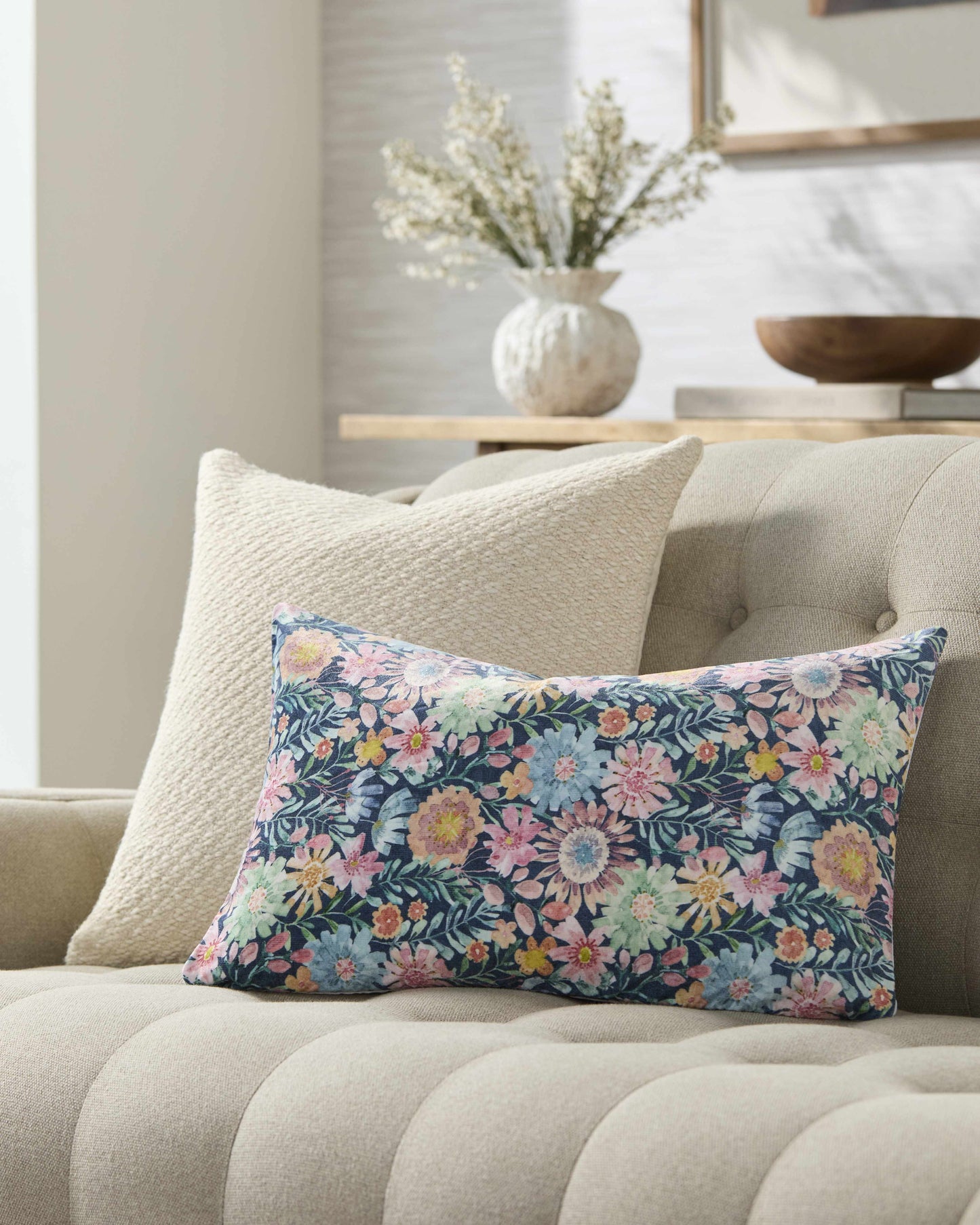 Amithi Light Blue Throw Pillow