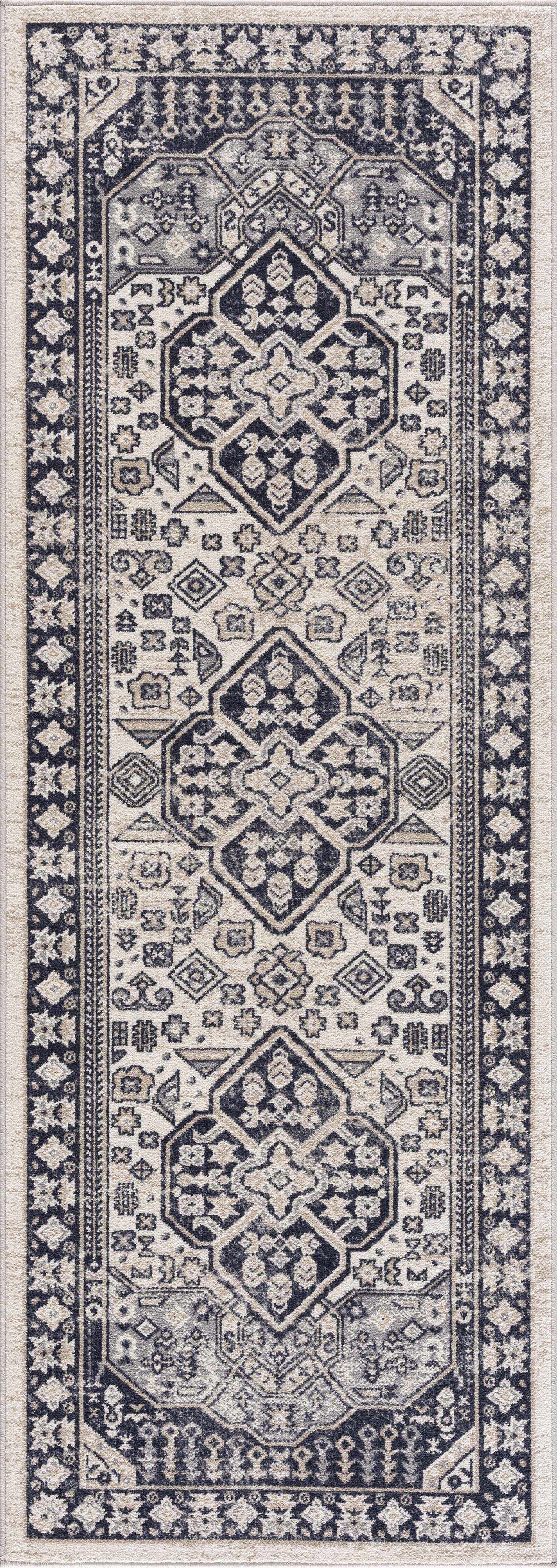 Cabacungan Cream & Gray Washable Area Rug-4