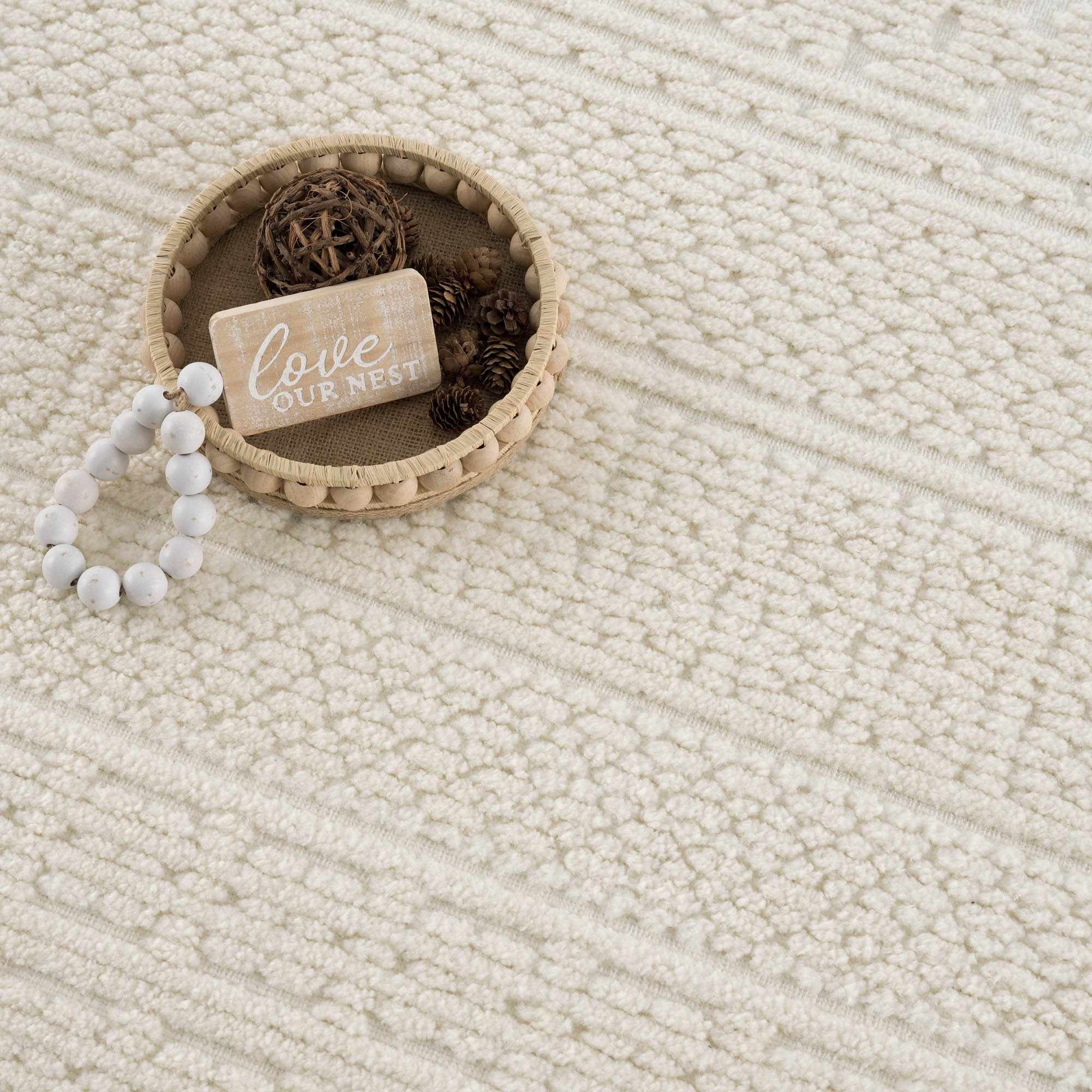Bahar Cream Washable Area Rug-0