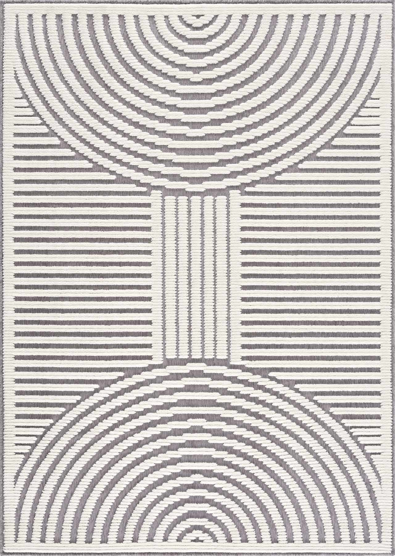 Deron Gray Rainbow Washable Rug-0