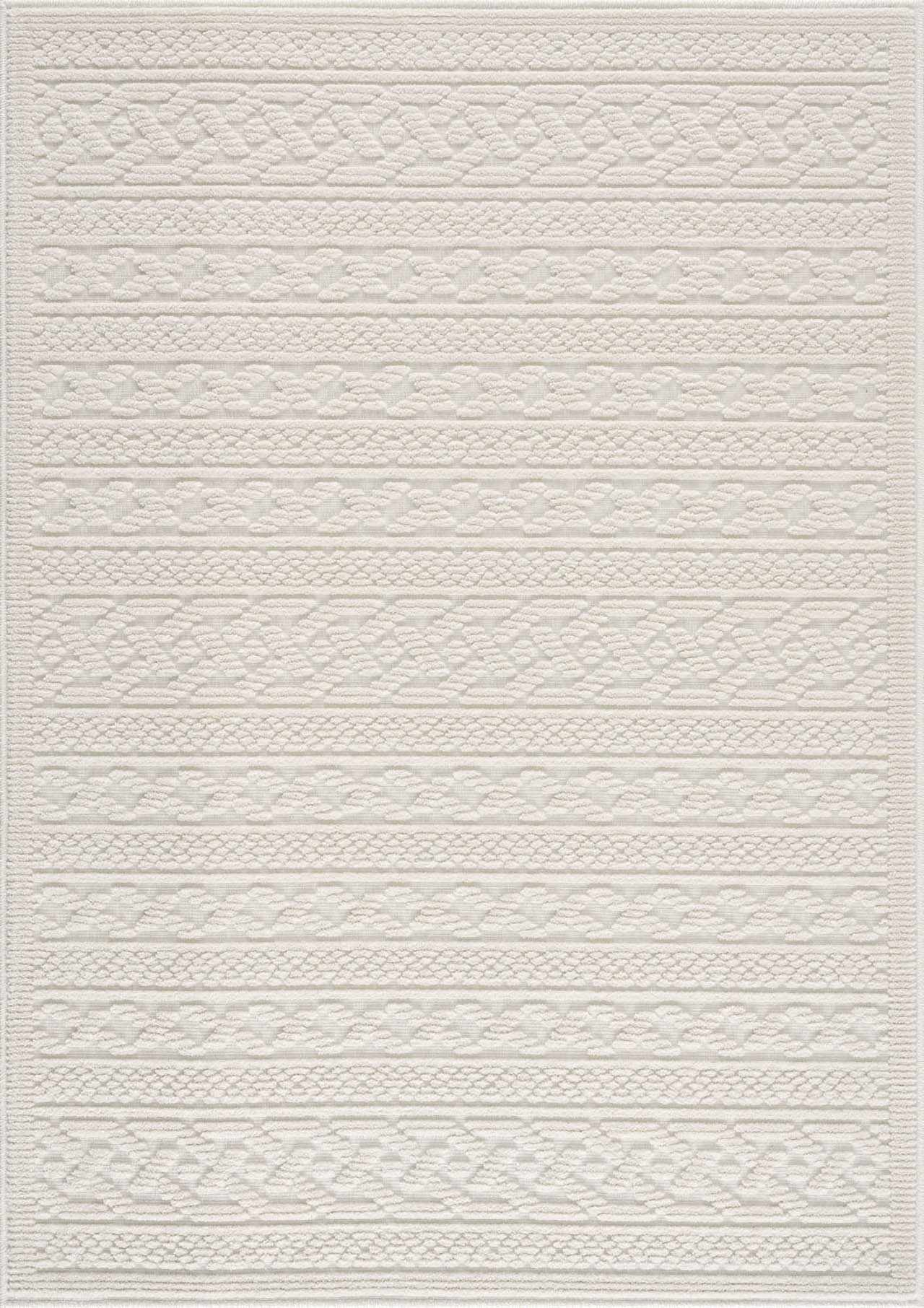 Fadey White 3D Washable Rug-4