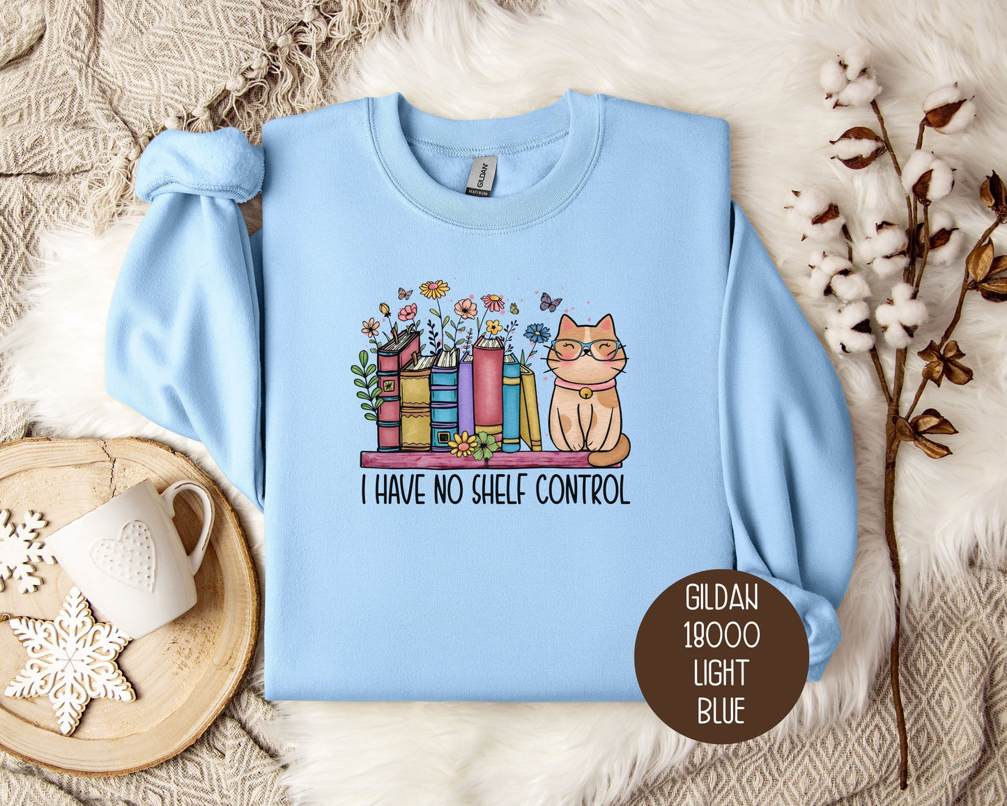 I Have No Shelf Control Cat Sweatshirt-4