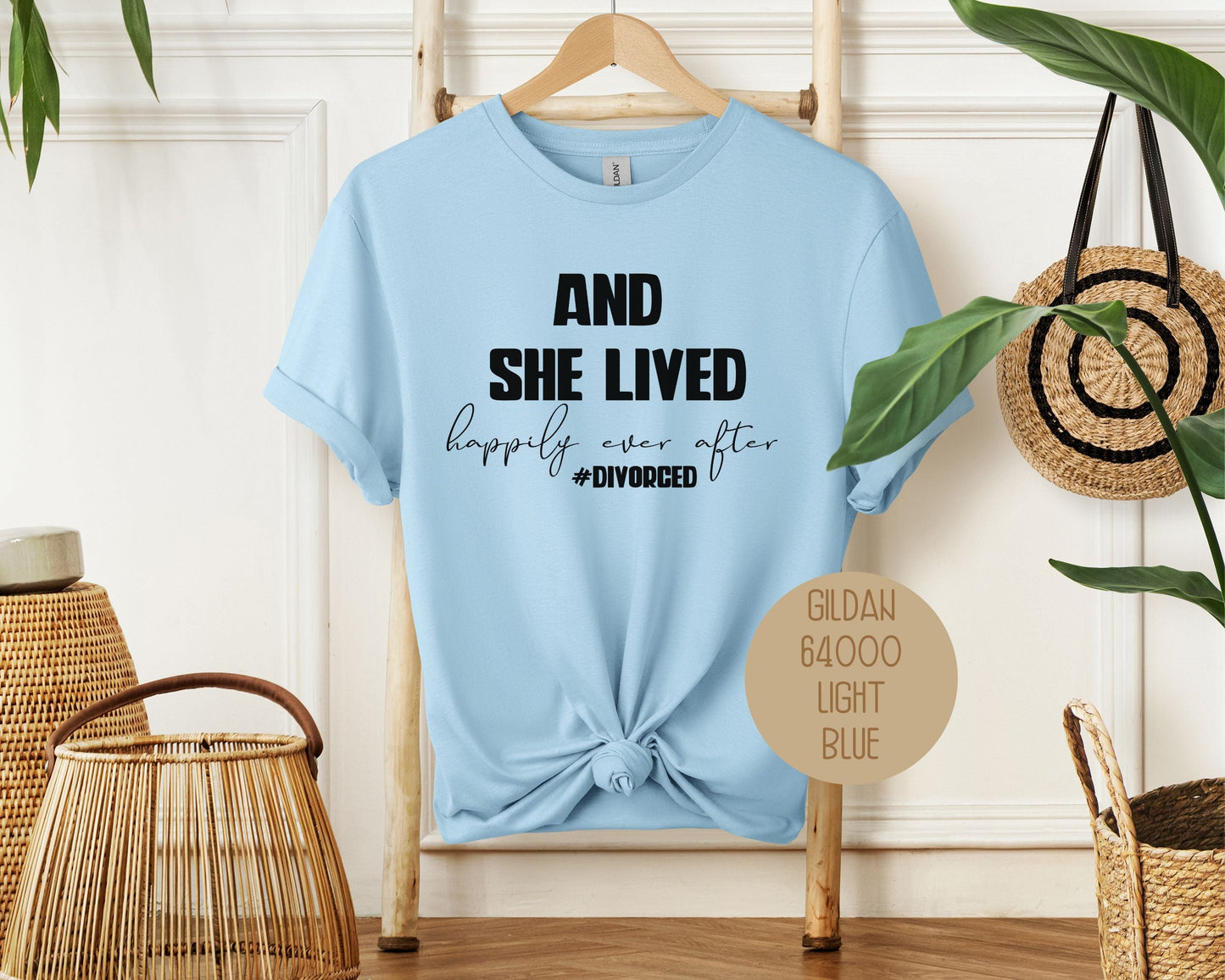 And She Lived Happily Ever After Divorce Party Shirt-4
