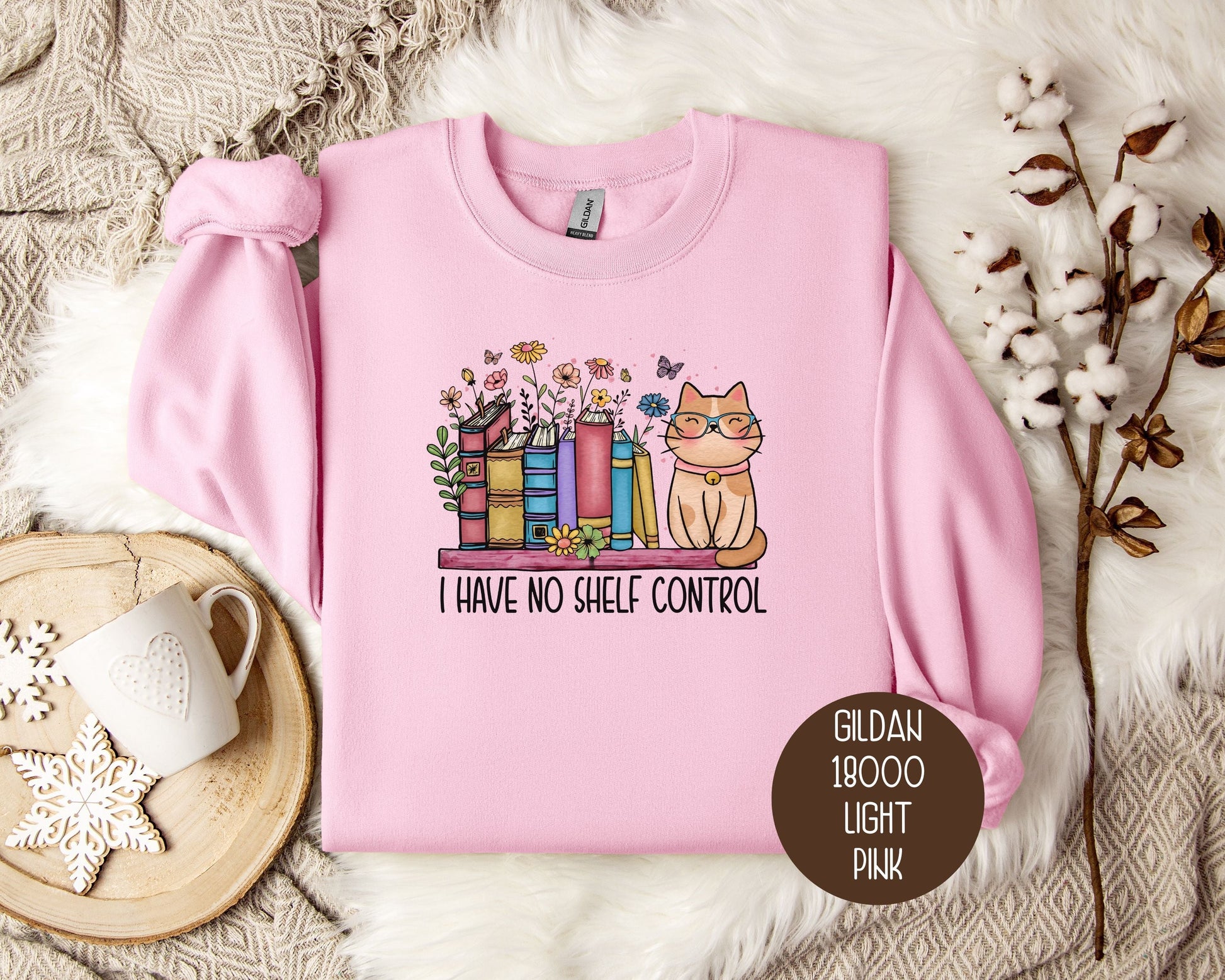 I Have No Shelf Control Cat Sweatshirt-0