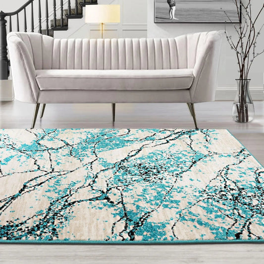 Multi Size Multi Color Lightning Polypropylene Modern & Contemporary Oriental Area Rug-0
