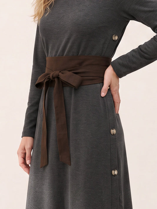 Linen Wide Tie-Front Waist Belt ZAFIRA
