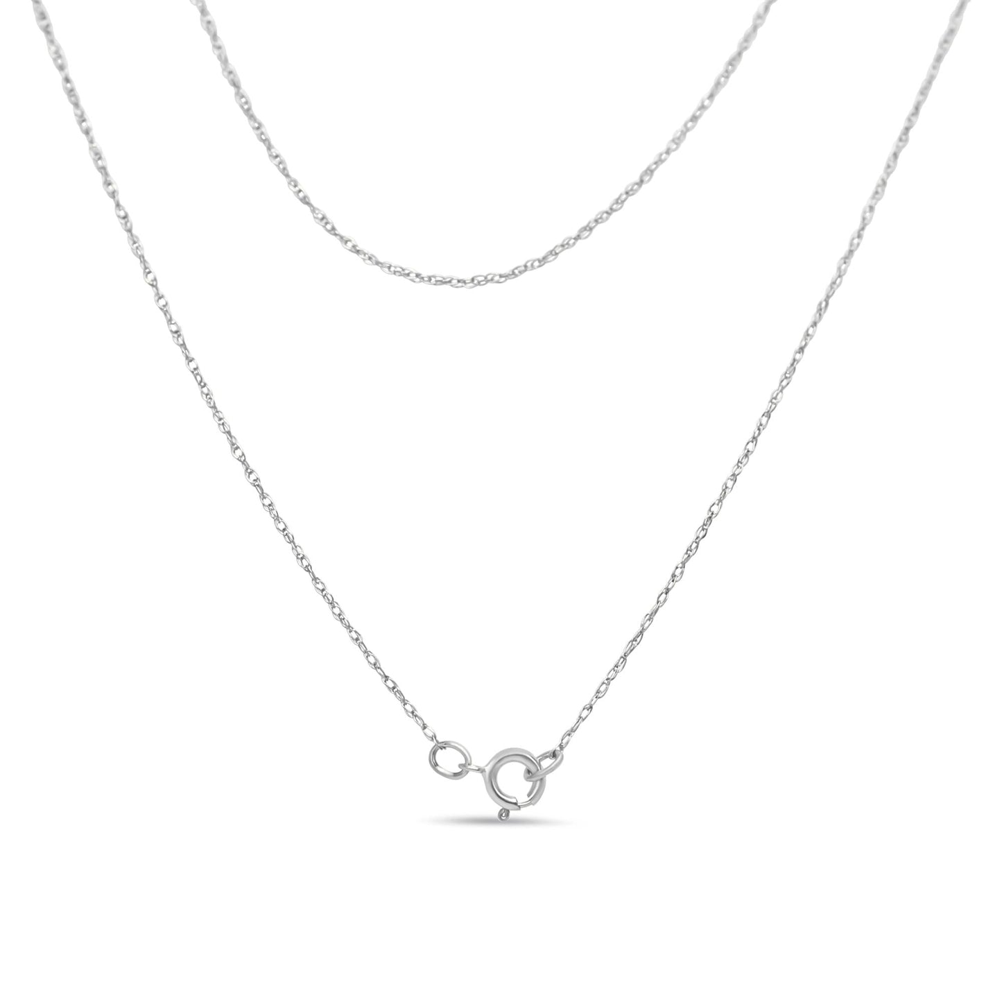 14K White Gold 1/2 cttw Prong Set Round-Cut Diamond 7 Stone Floral Cluster 18" Pendant Necklace (H-I Color, I1-I2 Clarity)-2