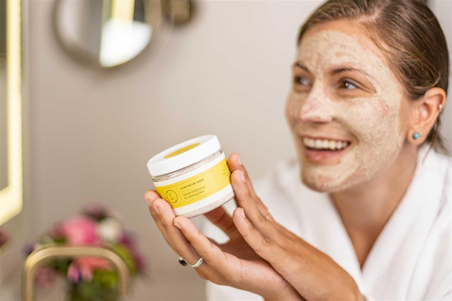 Natural Clay Facial Mask, Exfoliating Mask, Glowing skin Mask-2
