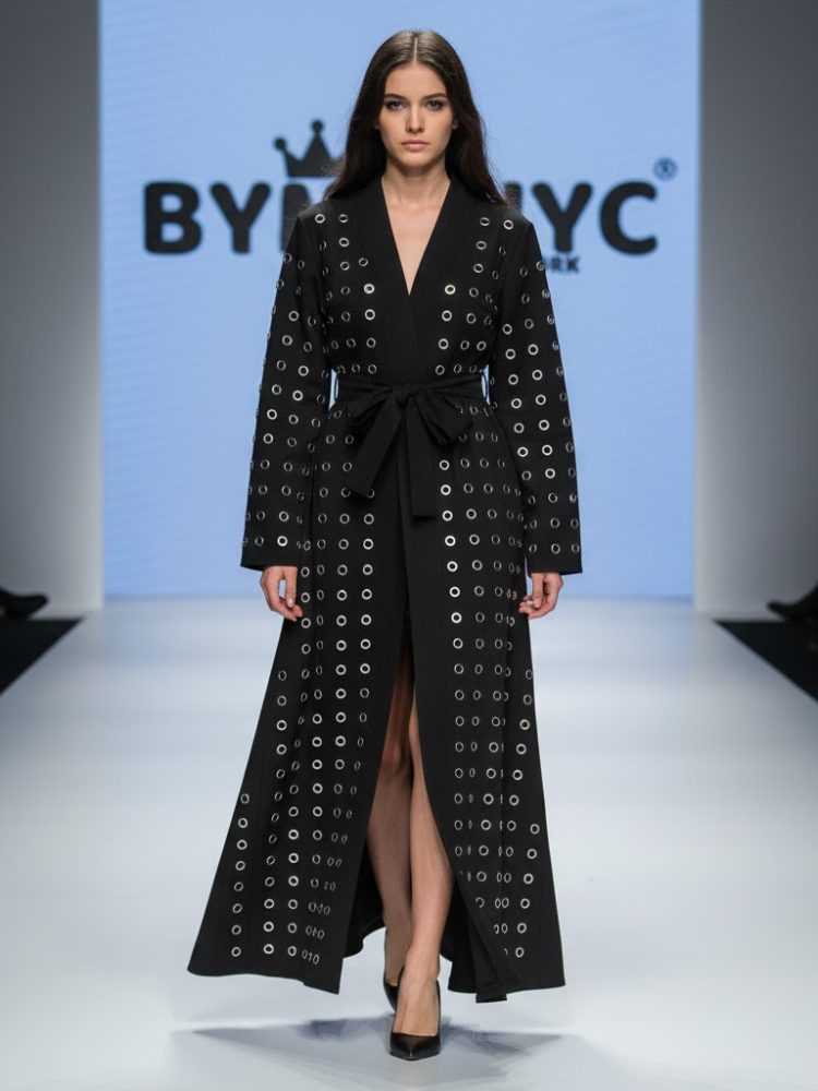 Long Black Coat Dress CHELSEA: Prêt-à-Porter Line BYMANYC ® New York-0