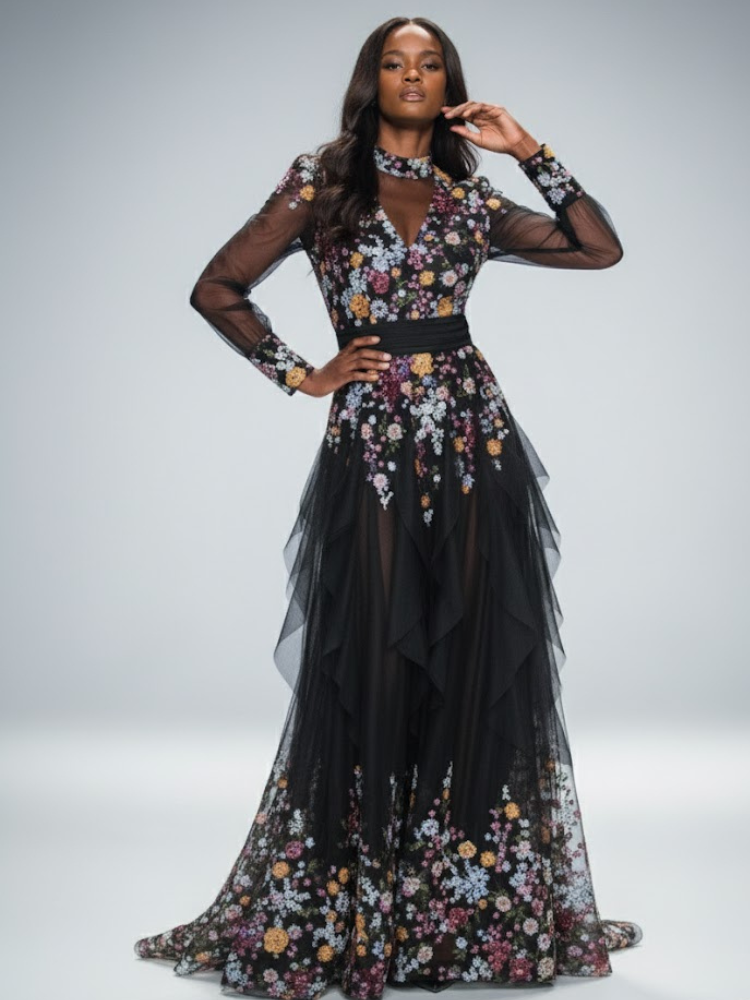 Long Black Evening Dress SOHO: Prêt-à-Porter Line BYMANYC ® New York-1