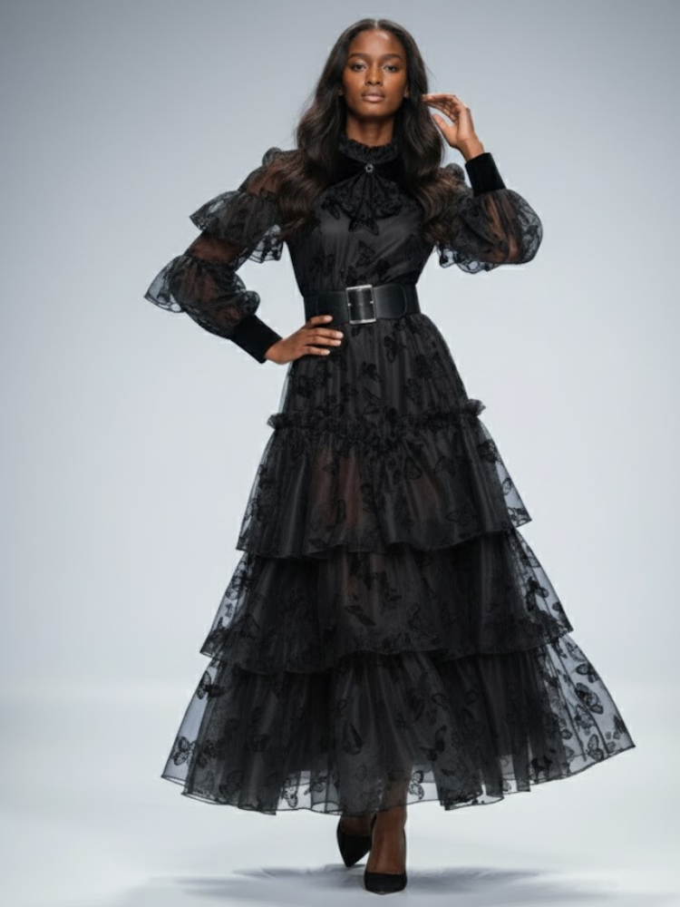 Long Black Party Dress LITTLE ITALY: Prêt-à-Porter Line BYMANYC ® New York-1