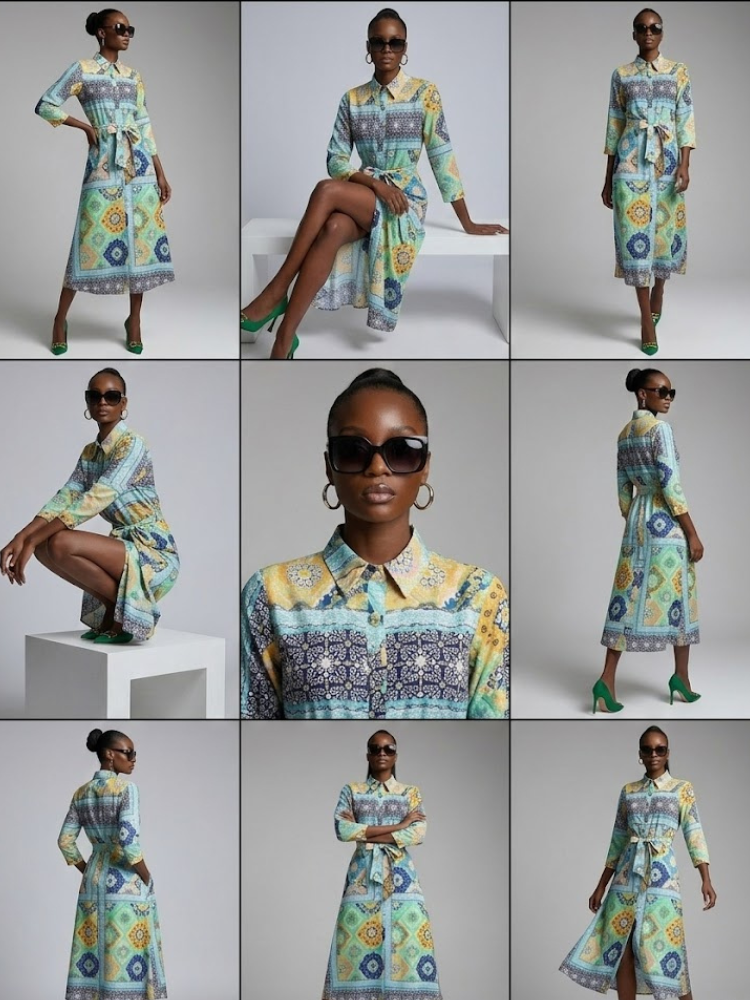 Long NOLITA Floral Print Dress Prêt-à-Porter BYMANYC ® New York-1