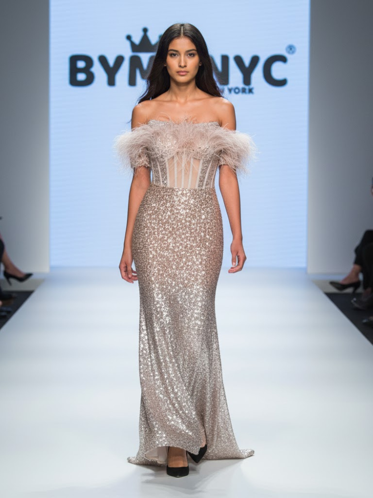 Long Nude Evening Dress CLINTON HILL: Prêt-à-Porter Line BYMANYC ® New York-0