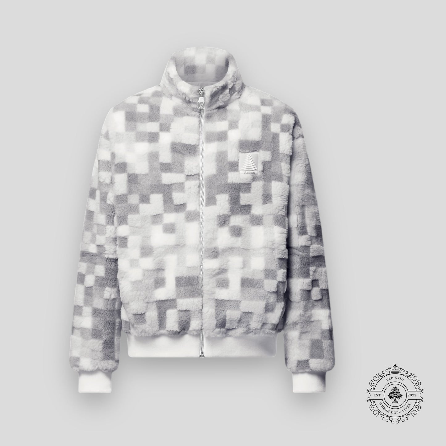 Louis Vuitton Damoflage Fleece Jacket in Grey