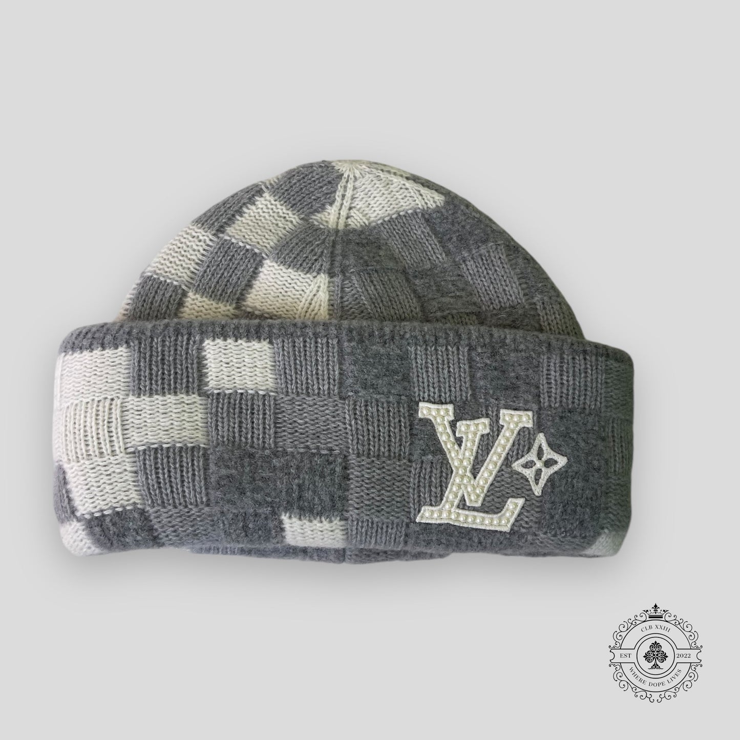 Louis Vuitton LV Crush Bonnet Beanie in Grey