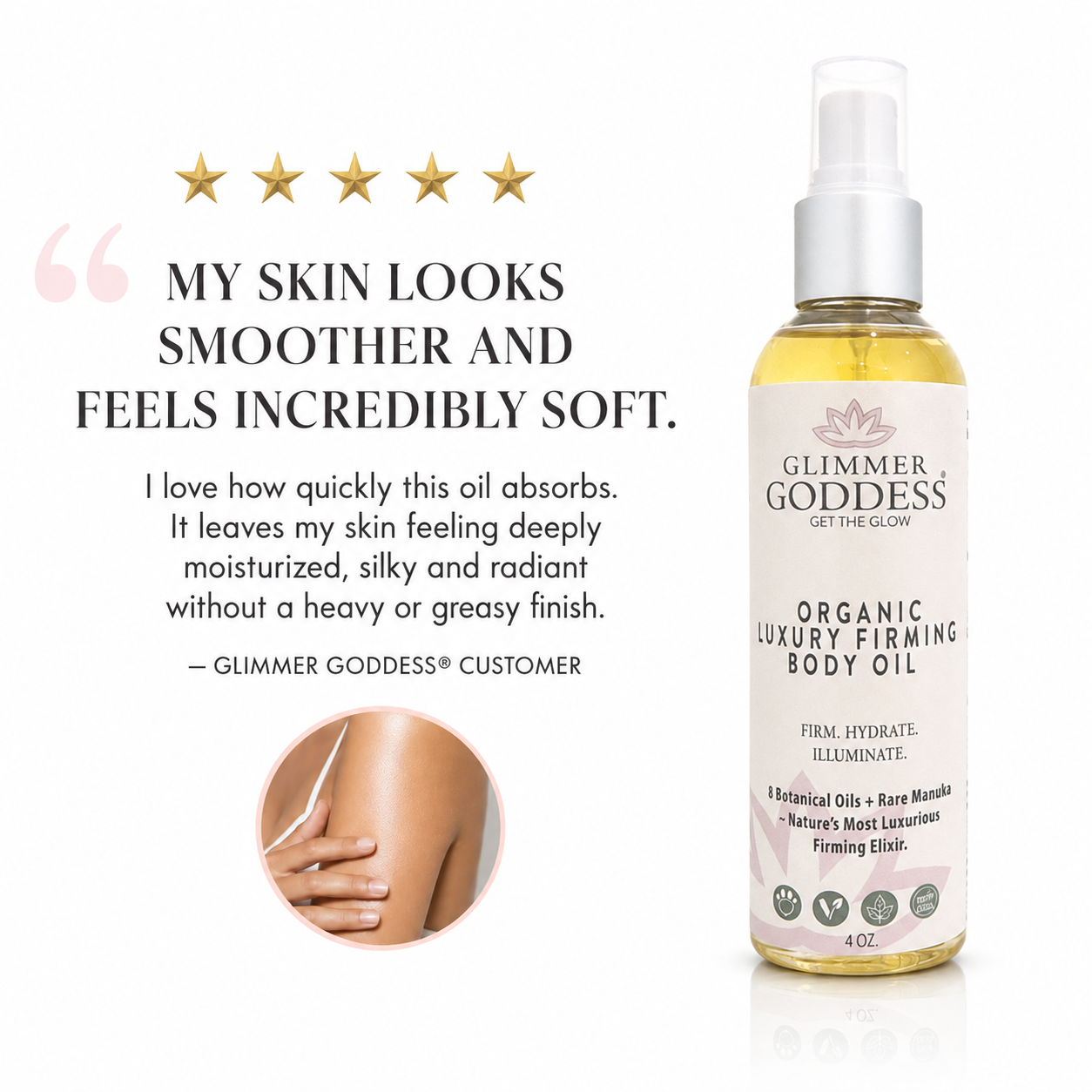 Organic Luxury Firming Body Oil – Anti-Aging Treatment